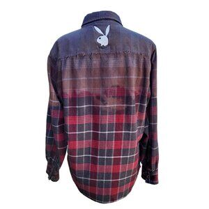 Bunny Rabbit UPCYCLED Flannel | Large